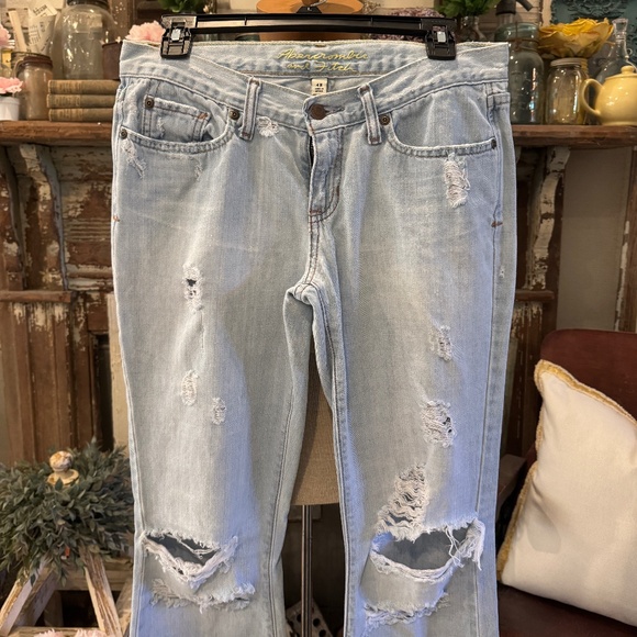 Vintage MADISON Abercrombie and Fitch DISTRESSED FLARE Jeans | 90's | 4R - Picture 4 of 14